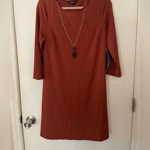 Ross/Messini Petite ( PL ) beautiful dark/burnt Orange dress!